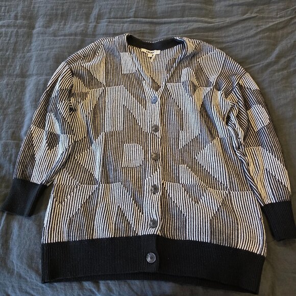 DKNY Women's Rib Knit Cardigan - Picture 1 of 4